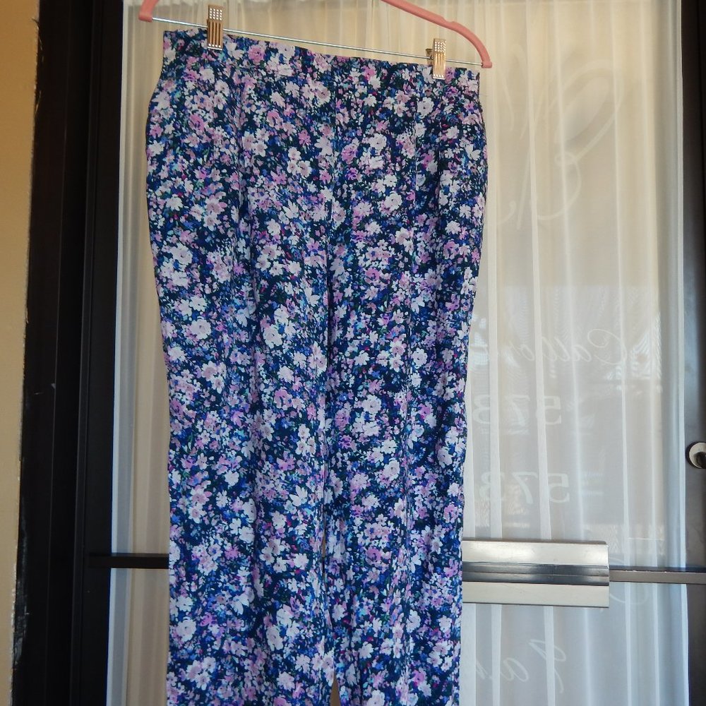 WAYF Floral Wide Leg High Waist Flowy Pants